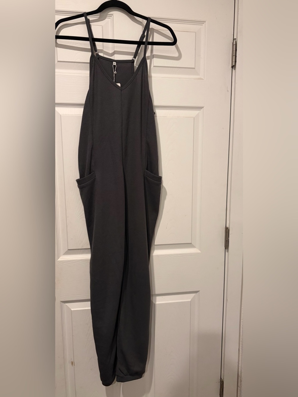 Threads 4 Thought Charcoal Sleeveless Wide-Leg Romper with Pockets